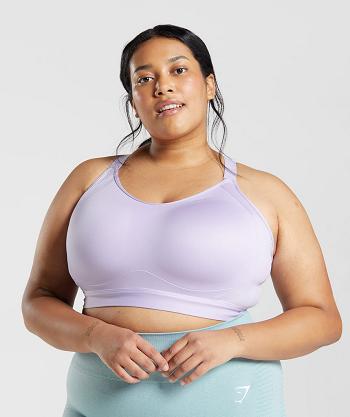 Gymshark Cut Out Back High Support Sport Bh Dam Lila | SE 2848VRW
